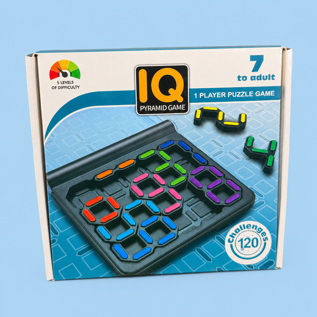Magnetic IQ Pyramid Number Puzzle Game with 120 Challenges