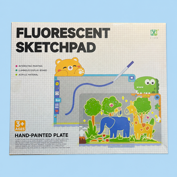 Fluorescent LED Acrylic Sketchpad with Color Markers for Kids