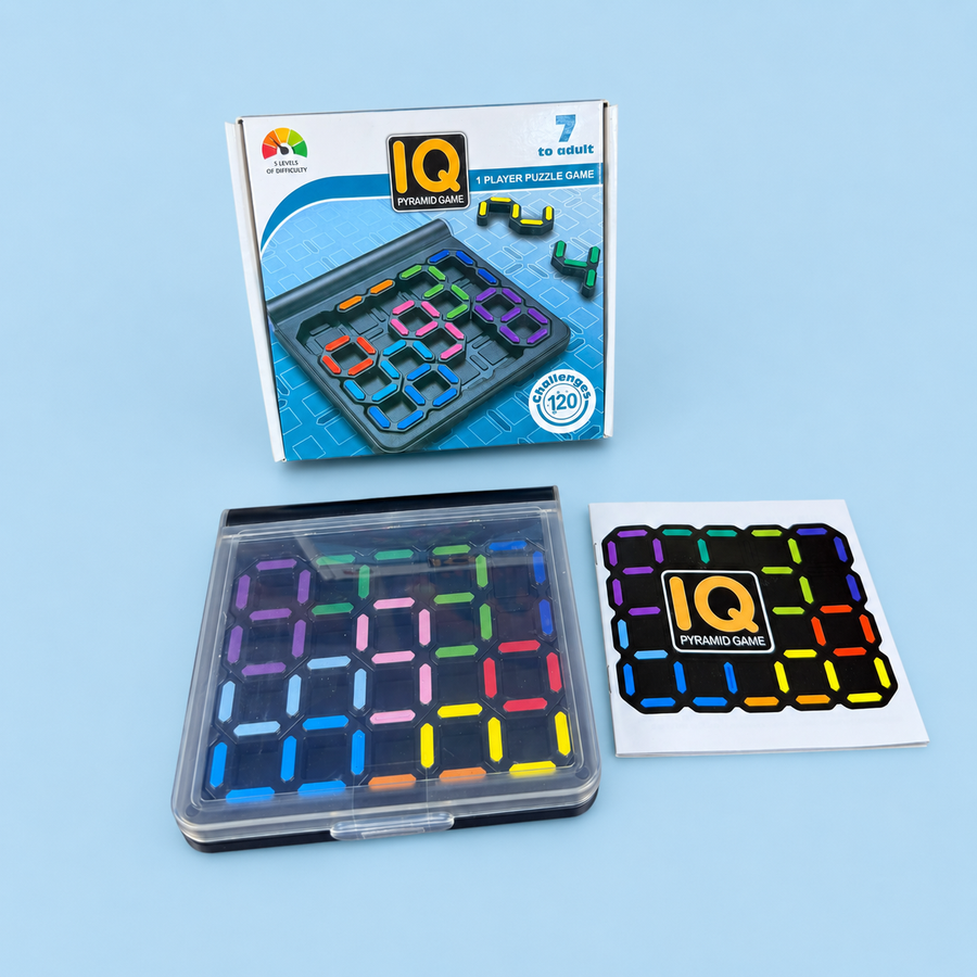 Magnetic IQ Pyramid Number Puzzle Game with 120 Challenges
