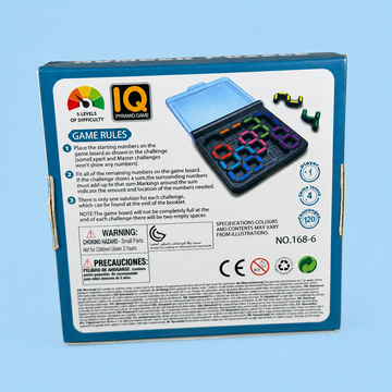 Magnetic IQ Pyramid Number Puzzle Game with 120 Challenges