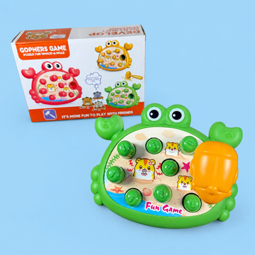 Whack-A-Mole Crab Game for Kids – Interactive Gophers Puzzle Toy with Hammer, Fun for Friends
