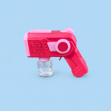 Bubble Gun Toy for Kids – One Button 8-Hole Automatic Bubble Blaster with LED Lights