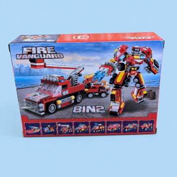 88-Piece Fire Ladder Truck Building Blocks Set for Kids – DIY Rescue Vehicle Construction Toy, Ages 6+