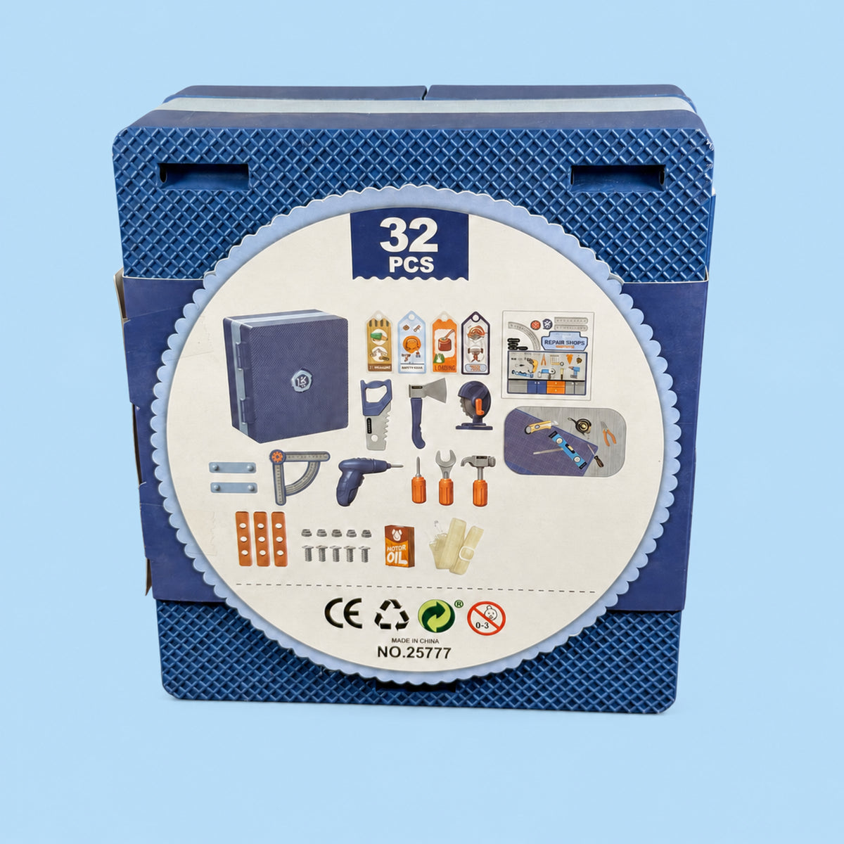 32-Piece 2-in-1 Kids Tool Set Backpack – Portable Pretend Repair Workshop Playset, Ages 3+