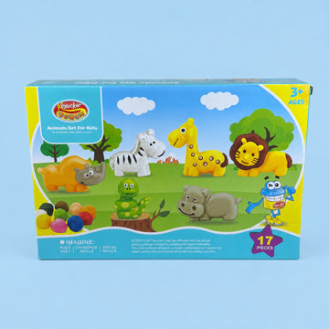Animal Modeling Dough Set for Kids – 9 Colors with Animal Molds, Ages 3+