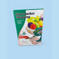 Piece Kids Supermarket Shopping Cart with Pretend Fruits & Vegetables – Grocery Role-Play Toy Set